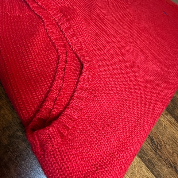 VTG Polo Ralph Lauren Sweater Vest Red Preppy Ribbed V Neck Tennis Golf Vest XXL - Picture 7 of 8